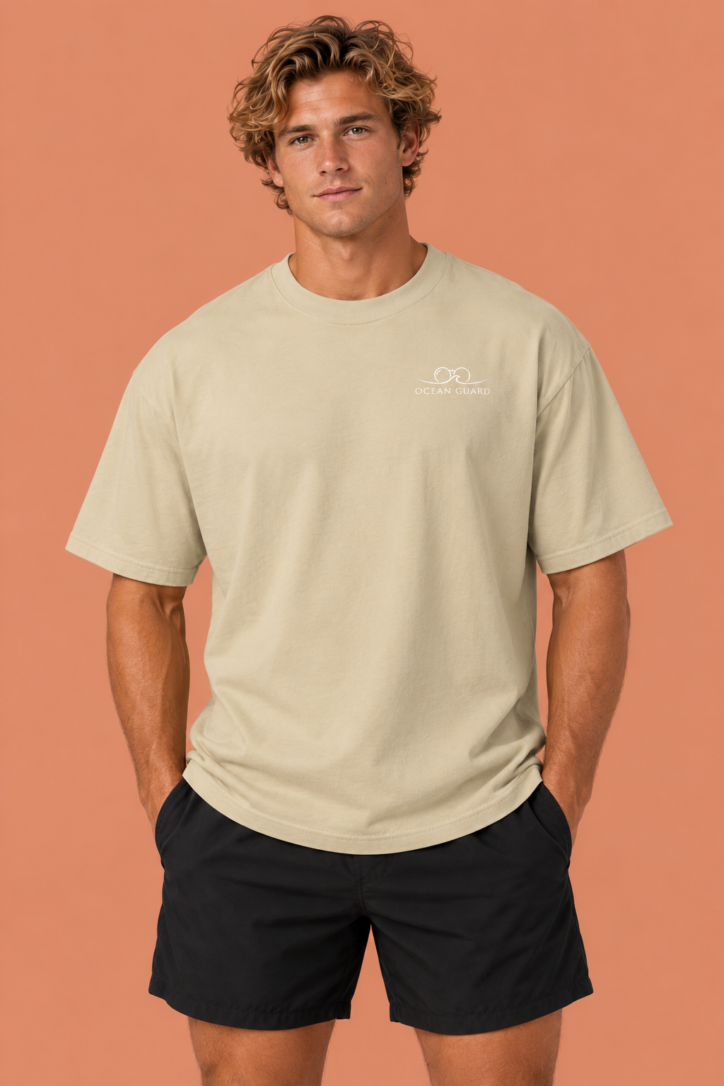 T-shirt oversize Ocean Guard – Spirito bagnino.