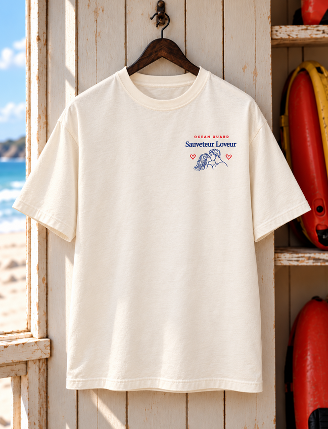 Camiseta oversize de socorrista romántico