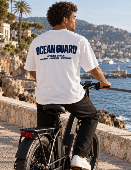 Oversize-T-Shirt Rettungswachtrupp – Bio-Baumwolle