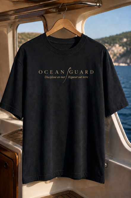 T-shirt oversize Ocean Guard — Discipline en mer
