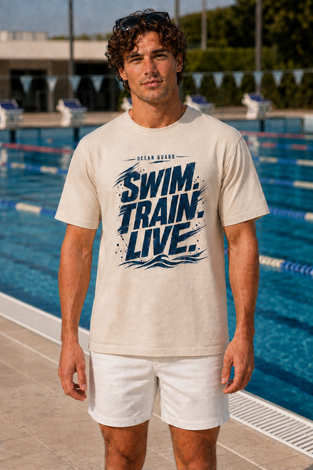 T-shirt Oversize  — SWIM. TRAIN. LIVE.