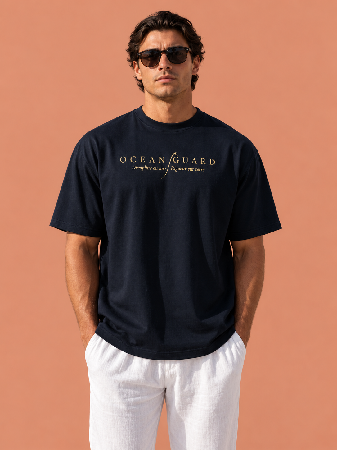 Oversize-T-Shirt Ocean Guard — Disziplin auf See