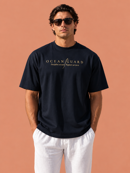 Camiseta oversize Ocean Guard — Disciplina no mar
