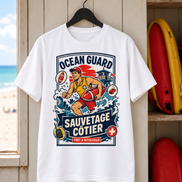 Tailliertes T-Shirt Küstenrettung