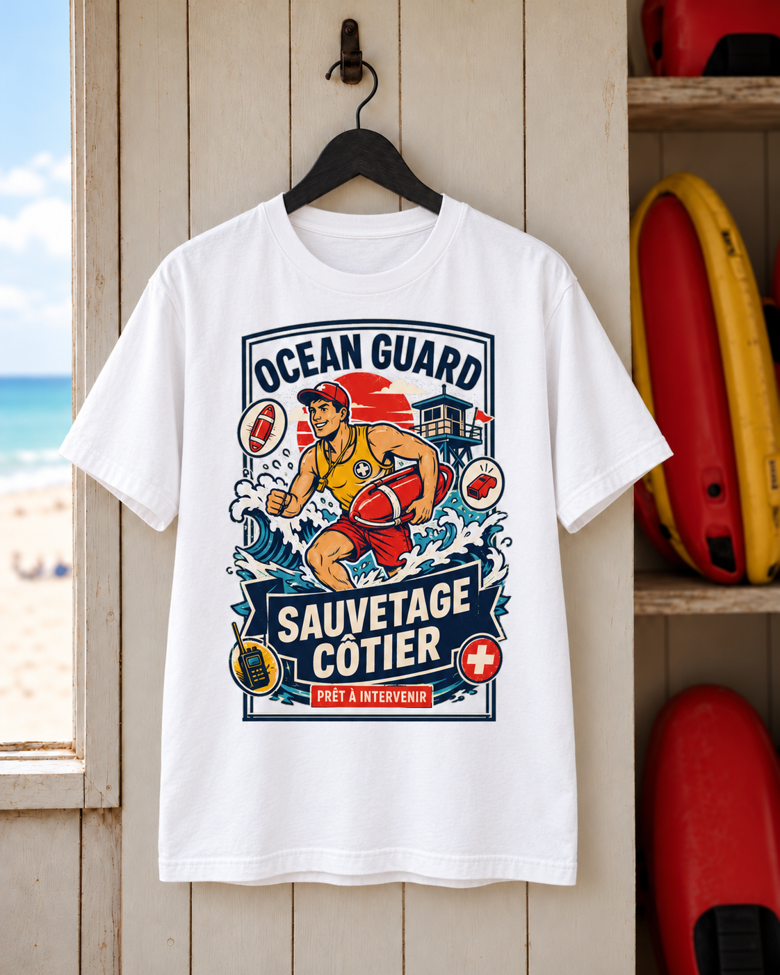 Tailliertes T-Shirt Küstenrettung