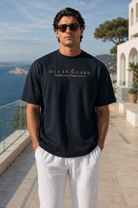 T-shirt oversize Ocean Guard — Discipline en mer 2