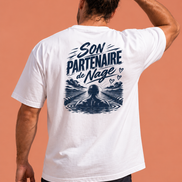 Camiseta oversize «Su compañero de natación»